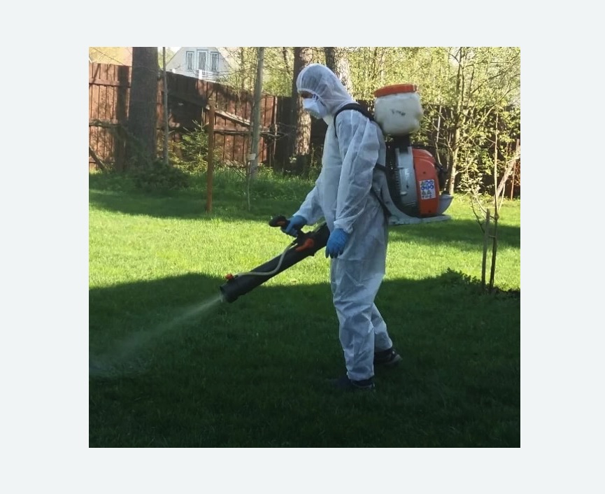 Обработка территории от клещей в Полысаево